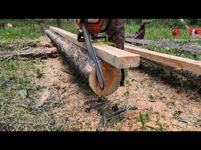 Lumber Harvesting and Chainsaw Milling Free Hand.