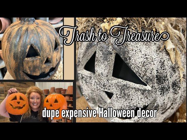 let's dupe expensive halloween decor | trash to treasure | thrift flips