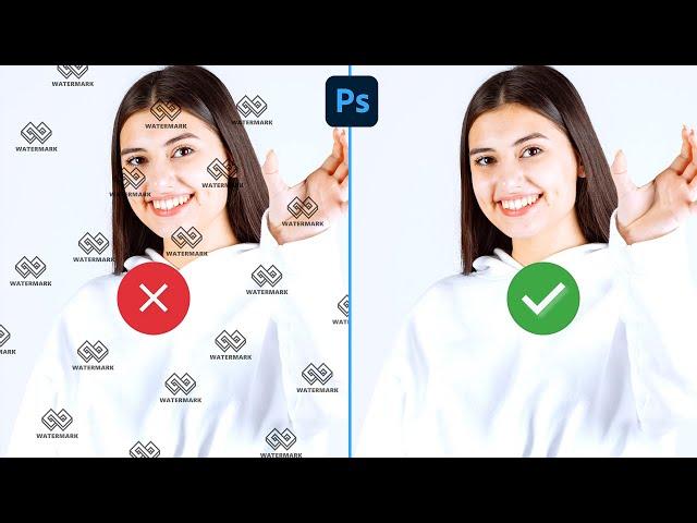 1min Tutorial  Remove Watermarks in Photohop