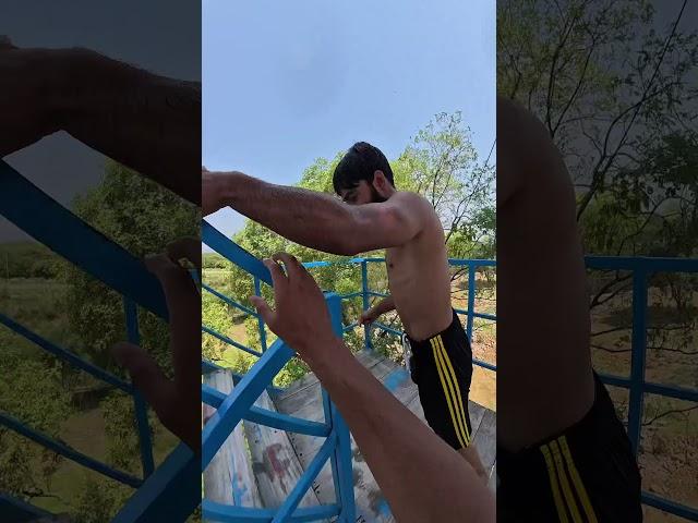 Bela ciao playground parkour fun in waterslides pov