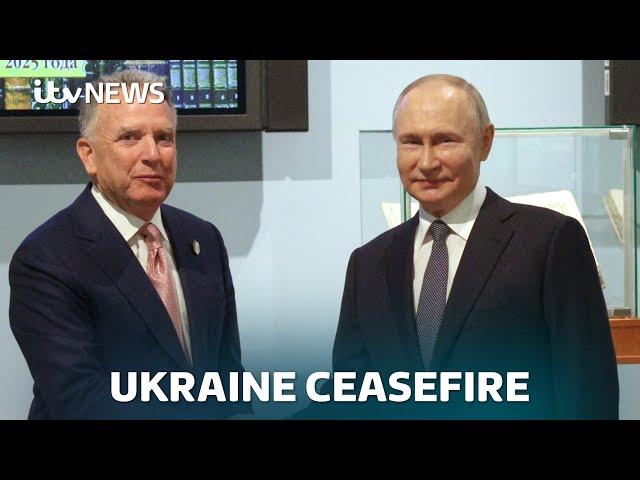Kremlin urged to 'get moving' on Ukraine ceasefire as U.S. envoy meets Putin | ITV News