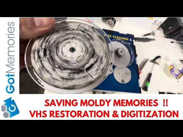 Saving Moldy Memories - VHS Video Tape Mold Cleaning Before & After