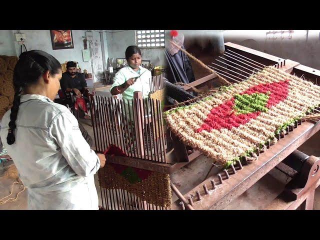 Coir Industry - Stylish Door MATS making DESIGNS with hands - Small Scale IndustrY