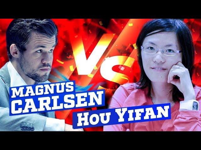 World Chess Champion Magnus Carlsen vs Woman No.1 Grandmaster Hou Yifan 2021 (Rapid)