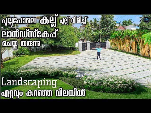 Landscaping ഏറ്റവും കുറഞ്ഞ വിലയിൽ|Landscaping Ideas|Natural stone|Artificial grass|Dr. Interior