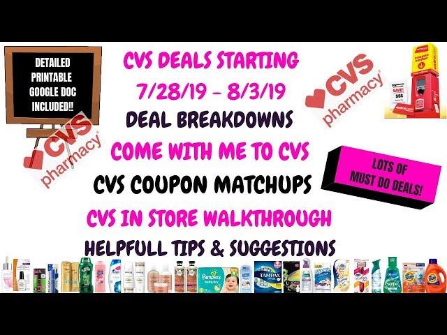 TONS OF FREE & CHEAPCVS COUPON MATCHUPS DEALS STARTING 7/28/19|DEAL BREAKDOWNS|COME WITH ME TO CVS