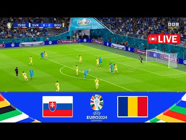 Slovakia vs Romania | UEFA Euro Cup 2024 | Match Live Today | eFootball Pes 21 Gameplay