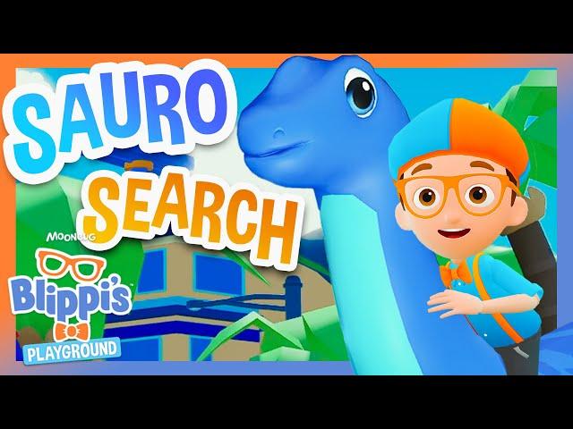 Blippi Searches Treasure with a Sauropod! | Blippi Plays Roblox! | Educational Gaming Videos