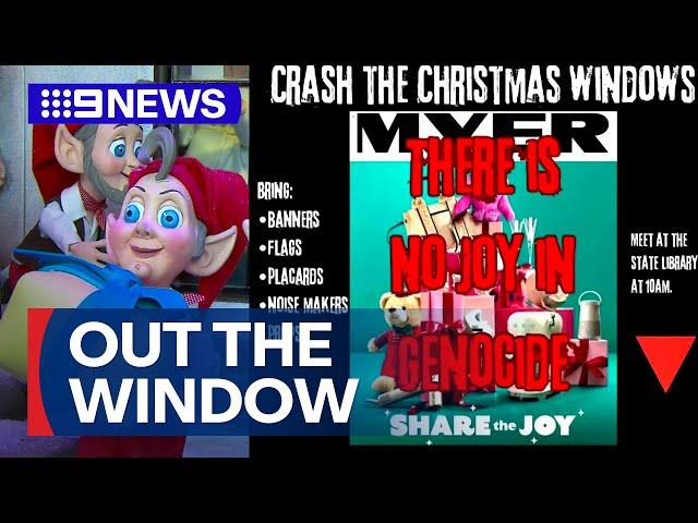 Protest outside Myer's Christmas windows cancelled after backlash | 9 News Australia