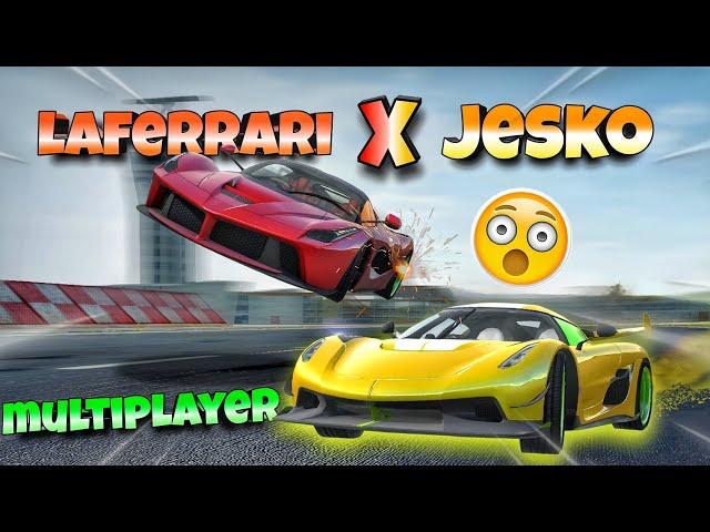 Koenigsegg jesko X Laferrari||Multiplayer funny moments||Extreme car driving simulator||