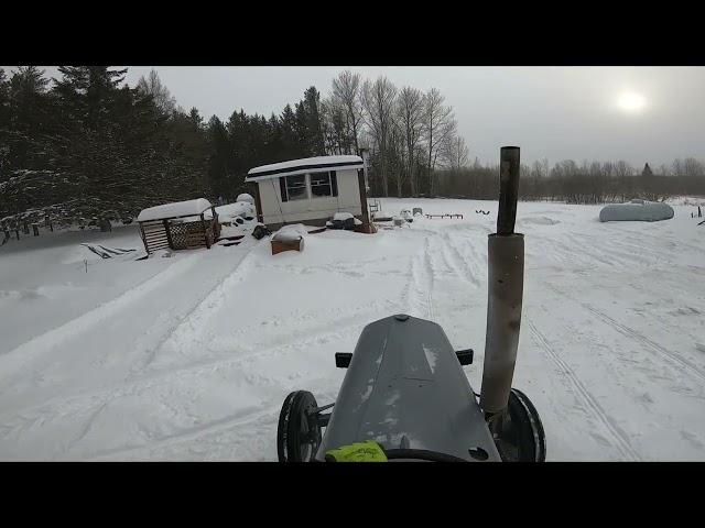 Ford 9n Plowing snow