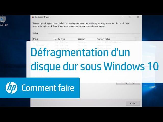 comment défragmenter un disque dur windows 10