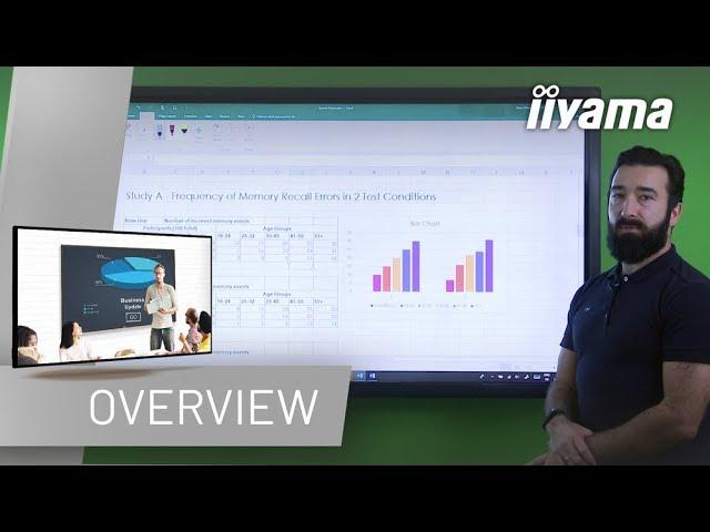 Microsoft tools on a large format monitor - iiyama 68 series/03-series large touch display