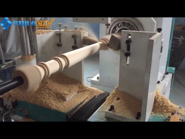 STYLECNC single axis CNC wood lathe machine with spindle