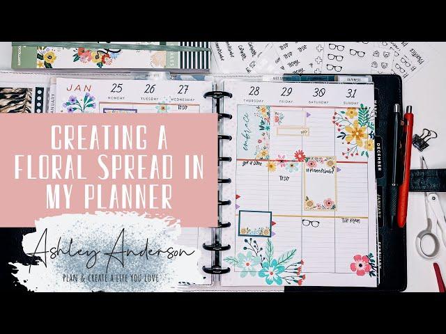 PLANNING IN A LINED VERTICAL HAPPY PLANNER | PRIORITY PLANNING + CREATING A FLORAL SPREAD