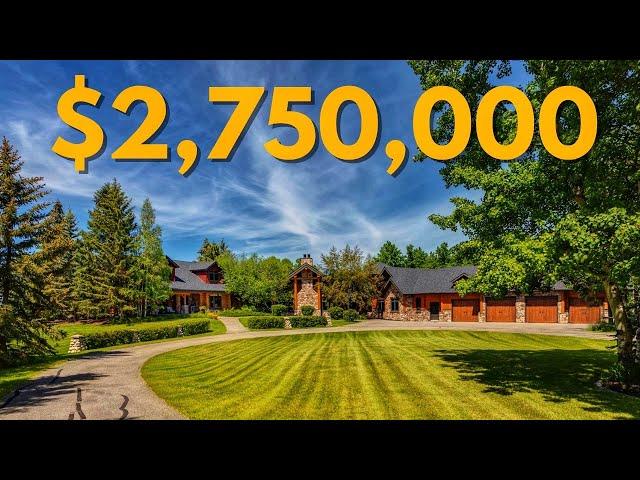 Touring a Luxury $2,750,000 Estate Home on 4.29 Acres in Calgary's Bearspaw!  Real Estate 2023