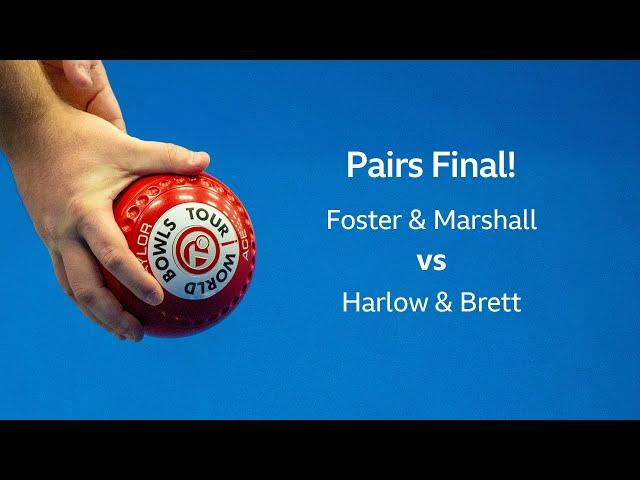 Just. 2020 World Indoor Bowls Championships: Day 11 Session 2 - Foster & Marshall vs Harlow & Brett