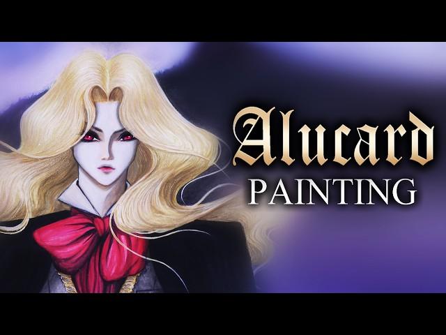 Painting Alucard in Watercolors  [ CASTLEVANIA ]