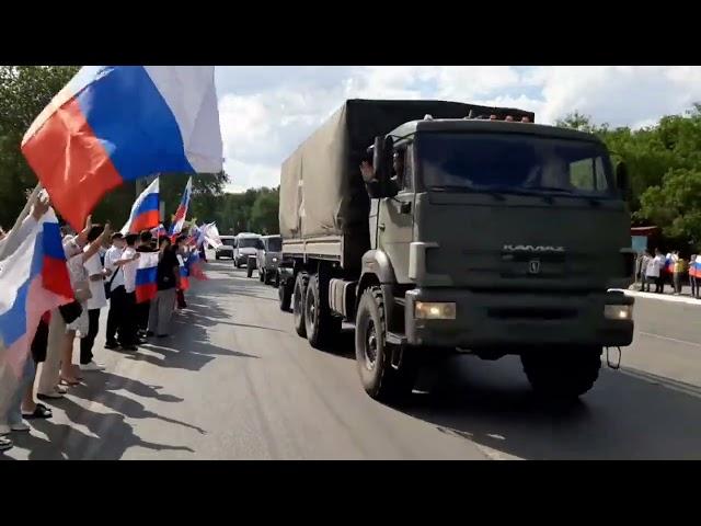 #Russian Heroes are also greeted in Kalmykia, after successful operation in #Ukraine