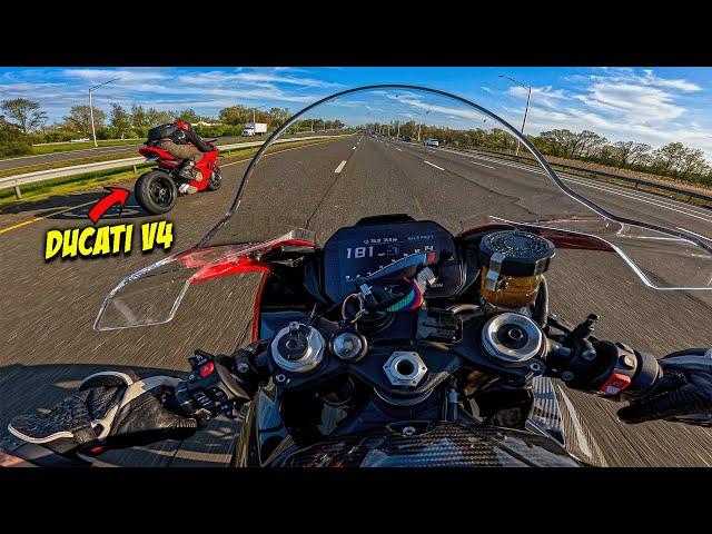 DUCATI V4 & S1000RR RACE TO NEW HAVEN