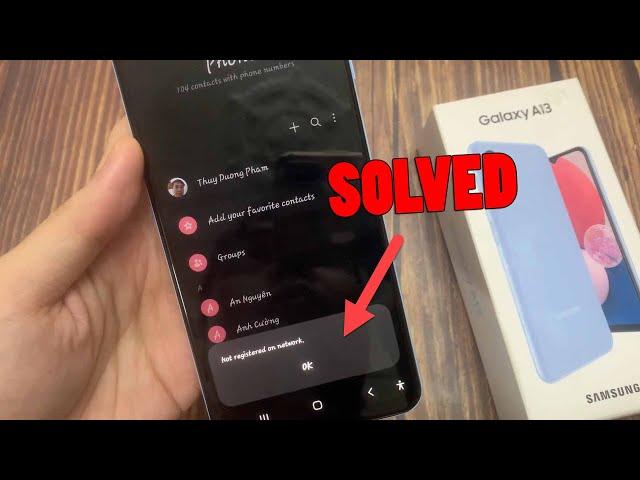 Not Registered on Network Issue Fixed | Samsung Galaxy A13 Not Registered on Network Problem