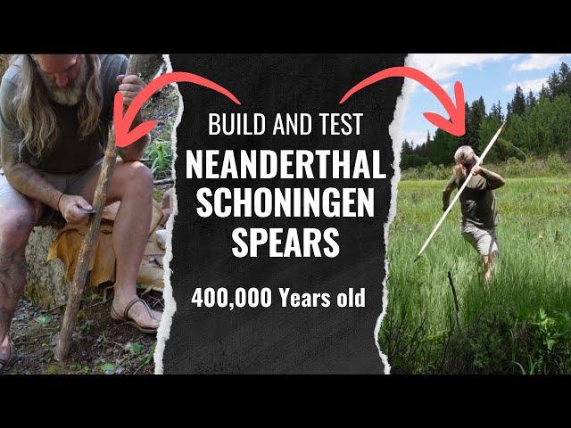 BUILD and TEST 400,000 Year Old NEANDERTHAL Throwing Spear #survival #neanderthal #ancienthistory