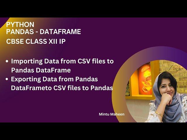 Import and Export Data Between CSV and Pandas DataFrame | Detailed Tutorial