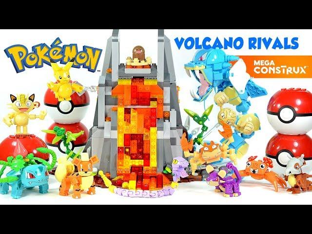 Pokémon Pikachu Growlithe Krabby & Diglett Volcano Rivals Mega Construx Unboxing