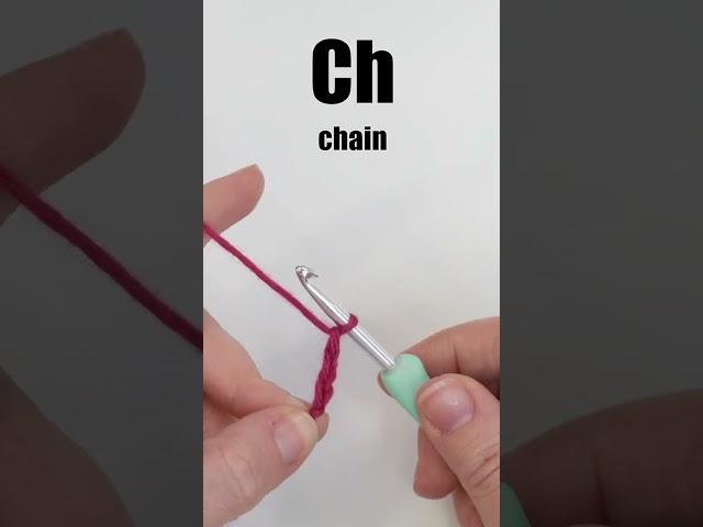 How to Crochet Chain Stitch: ch #easycrochet