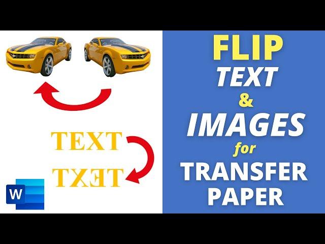 [TUTORIAL] How to FLIP (Mirror) TEXT and IMAGE to Print on TRANSFER PAPER in Microsoft Word