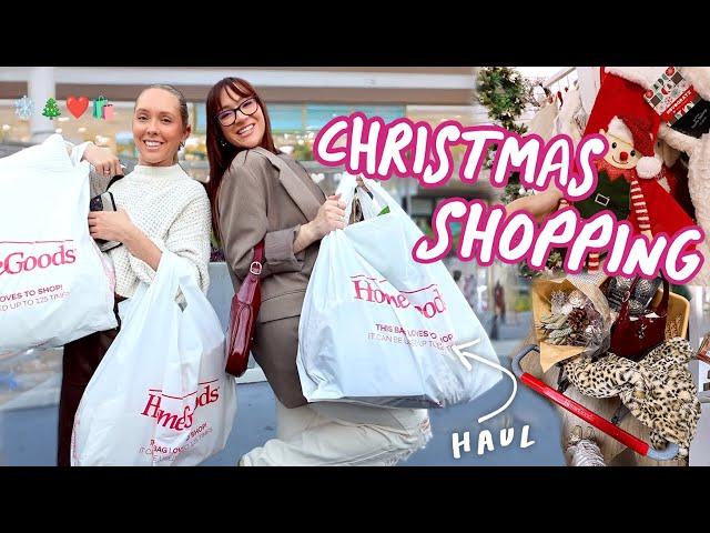 Christmas Decor Shopping with Ashley + HomeGoods Haul!!  Vlogmas Day 3