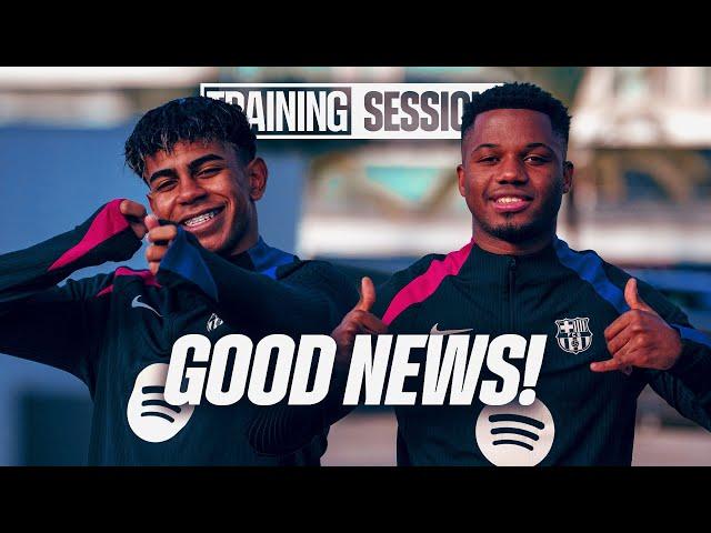 ANSU FATI and CHRISTENSEN JOIN the GROUP! | FC Barcelona Training 