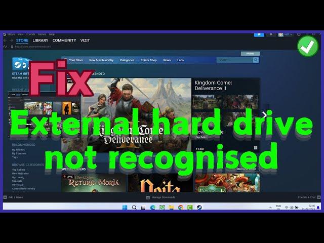 Steam not recognised external hard drive Fix