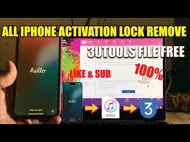 All iPhone Bypass Activation Lock on 3Utools Free | Remove iCloud | iBypass