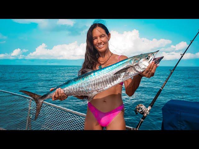 CATCHING MONSTER FISH FROM A SAILBOAT | Sailing Nandji... Ep 390