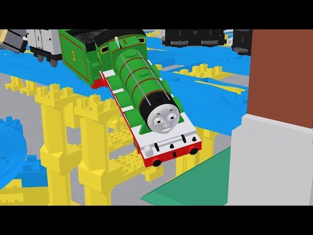 TOMICA Thomas and Friends Slow Motion Crashes: Henry SMASHES into a Goods Train! (Draft Animation)