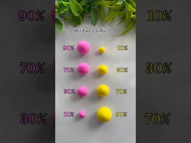 Hot Pink + Yellow, Satisfying Colour Mixing!#shorts #colour #colormixing #satisfying #clay #fyp