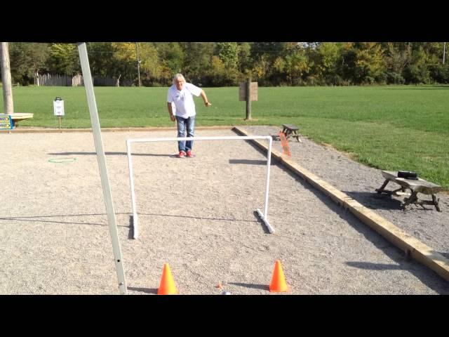 A shooting demo from Marco Foyot stop at Zanesfield Petanque Club﻿