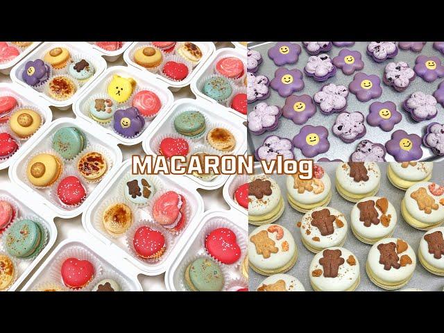 ‍Cute macarons vlog | character macarons