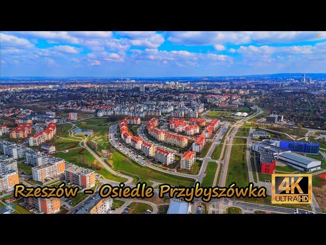 Rzeszów - wiosenne panoramy osiedla Przybyszówka (z perspektywy drona 4K DJI Mini 4 Pro)