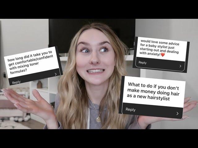 HAIRSTYLIST Q&A! Not making enough money, using Venmo, hairstylist anxiety, etc | Reiley Collier