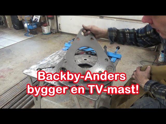 Backby Anders bygger en TV mast