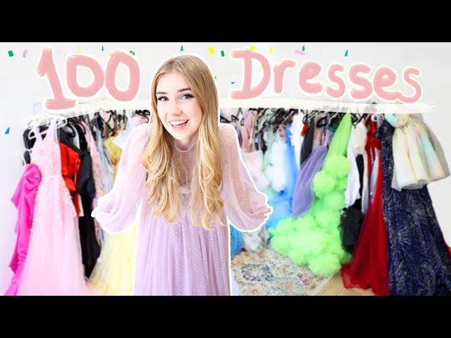 my insane dress collection clear out + trying them all on | GIVEAWAY :)