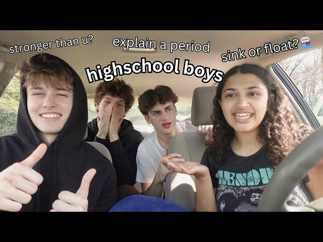 Asking HIGHSCHOOL BOYS Questions Girls are too Afraid to Ask! (PART 2)