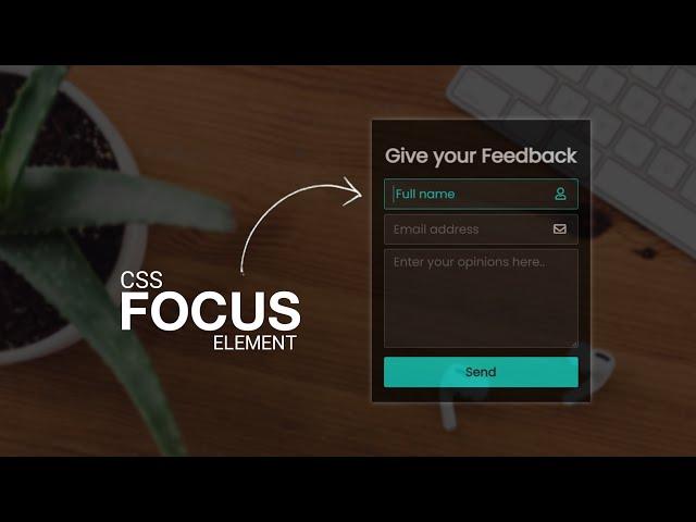 Transparent - Feedback Form Design in HTML & CSS | CSS Focus Element - Webkit Coding