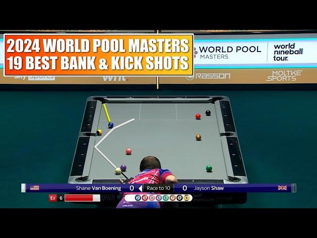 19 Best Kick & Bank Shots | 2024 World Pool Masters (9-Ball Pool)