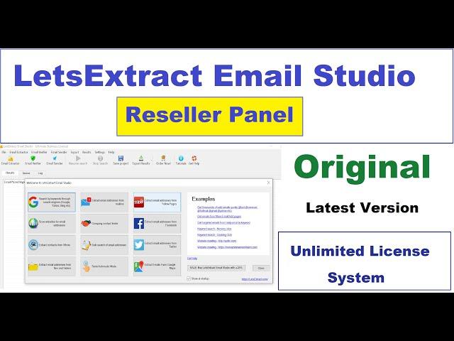 Letsextract email studio reseller panel - Letsextract email studio version