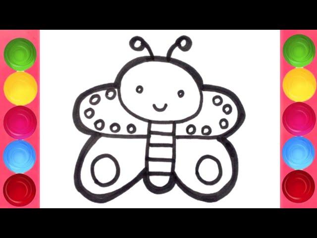 How To Draw Butterfly | Butterfly Drawing I Rb drawing for kids