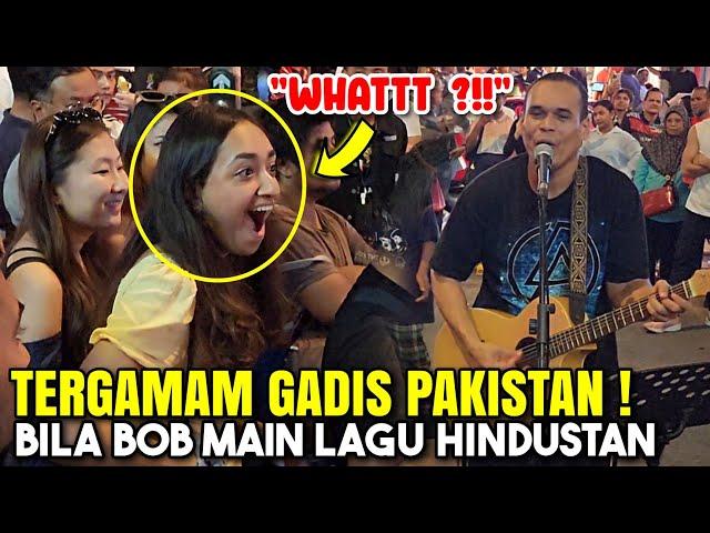 TERGAMAM Gadis cantik dari Pakistan terkejut macam tak percaya bila SENTUHAN main lagu Hindustan