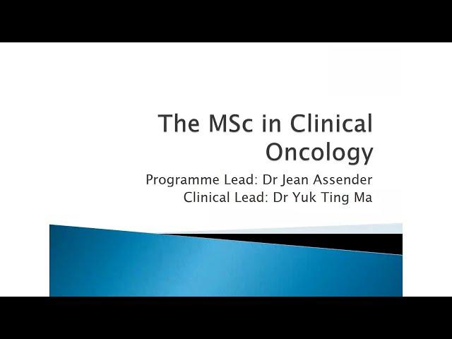 Discover MSc Clinical Oncology at University of Birmingham